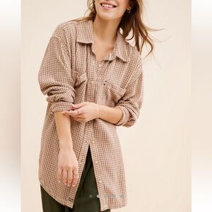 Free people we the free Freddie menswear shirt neutral NWOT